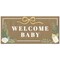 Big Dot of Happiness Boho Botanical Baby Shower Kraft Paper Banner, Greenery Welcome Baby Banner, Printed Brown Paper Party Sign Decoration – 1 Count